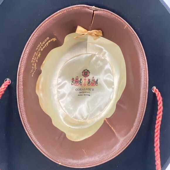 Inland Empire 66ers of San Bernardino 2023 Redlands Pickers  Rare Vintage Goralnik\'s Imperial Fall River Hat With Red Cord Leather Trim